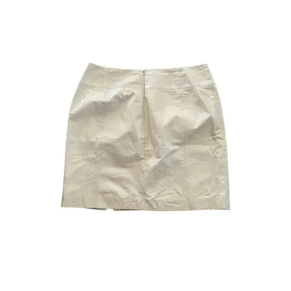 Anne Klein II Women's Cream Back Zip Mini Skirt Size 10 - Picture 4 of 5